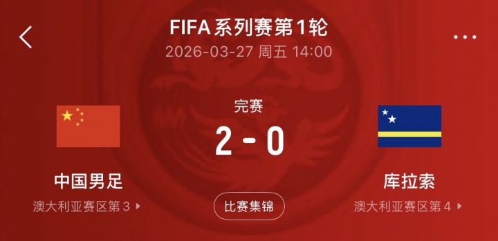 库拉索逼平厄瓜多尔取世界杯首分，国足三月曾2-0胜对手